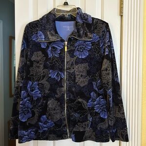 Light jacket. Royal blue , black, hit if purple